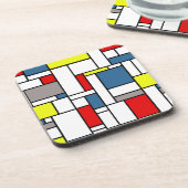 モンドリアンスタイルデザイン コースター (左側)