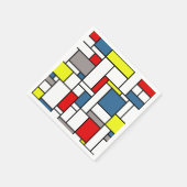 モンドリアンスタイルデザイン スタンダードカクテルナプキン (角)