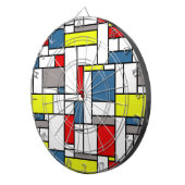 モンドリアンスタイルデザイン ダーツボード (正面右)