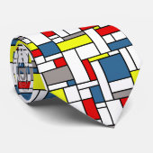 モンドリアンスタイルデザイン ネクタイ (ロール)