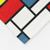 モンドリアンスタイルデザイン フリースブランケット (角)