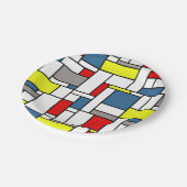 モンドリアンスタイルデザイン ペーパープレート (アングル)