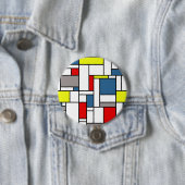 モンドリアンスタイルデザイン 缶バッジ (インサイチュ)