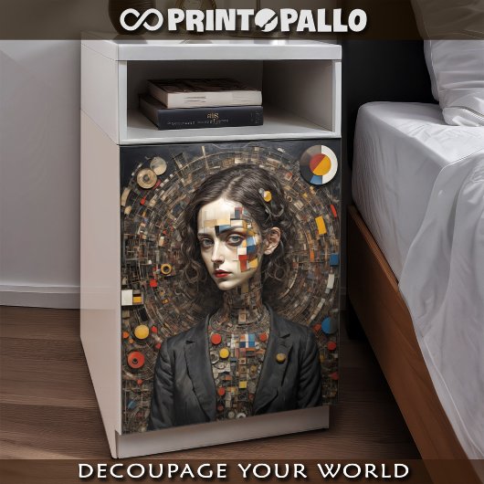 モンドリアンスタイルモダン女性ティッシュペーパー 薄葉紙