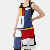 モンドリアンスタイルモダン抽象芸術アートデザイン エプロン (インサイチュ)