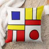 モンドリアンスタイル抽象芸術アート クッション (ブランケット)