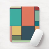 モンドリアンスタイル抽象芸術幾何学的アートレトロトーン マウスパッド (マウス)
