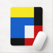 モンドリアンスタイル抽象芸術幾何学的アートレトロトーン マウスパッド (マウス)