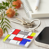 モンドリアンスタイル キーホルダー (正面右)
