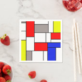 モンドリアンスタイル スタンダードカクテルナプキン (インサイチュ)