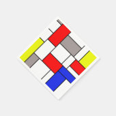 モンドリアンスタイル スタンダードカクテルナプキン (角)