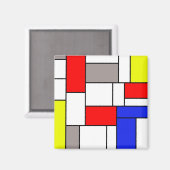 モンドリアンスタイル マグネット (正面/裏面)