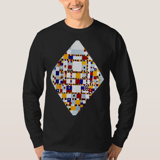 モンドリアンビクトリーブギーウギーネオ可塑性アバスト Tシャツ (正面)