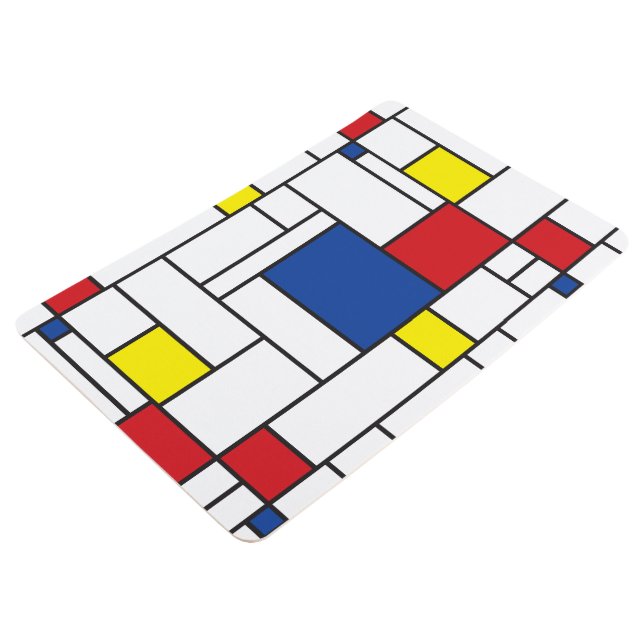 モンドリアンミニマリストジオメトリックデスティルアモダンート フロアマット (3/4)