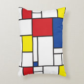 モンドリアンミニマル幾何学デスティールモダンアート アクセントクッション (正面(垂直))