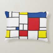 モンドリアンミニマル幾何学デスティールモダンアート アクセントクッション (裏面)