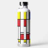 モンドリアンミニマル幾何学デスティールモダンアート ウォーターボトル (右面)