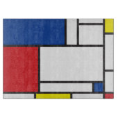 モンドリアンミニマル幾何学デスティールモダンアート カッティングボード (正面)