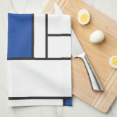 モンドリアンミニマル幾何学デスティールモダンアート キッチンタオル (四つ折り)