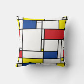 モンドリアンミニマル幾何学デスティールモダンアート クッション (裏面)