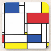 モンドリアンミニマル幾何学デスティールモダンアート コースター (正面)