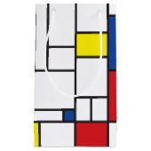 モンドリアンミニマル幾何学デスティールモダンアート スモールペーパーバッグ (正面)