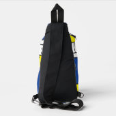 モンドリアンミニマル幾何学デスティールモダンアート スリングバッグ (裏面)