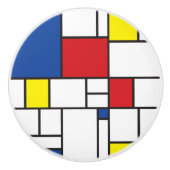 モンドリアンミニマル幾何学デスティールモダンアート セラミックノブ (正面)