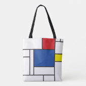 モンドリアンミニマル幾何学デスティールモダンアート トートバッグ (裏面)