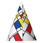 モンドリアンミニマル幾何学デスティールモダンアート パーティーハット (裏面)