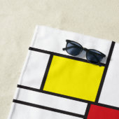 モンドリアンミニマル幾何学デスティールモダンアート ビーチタオル (インサイチュ)