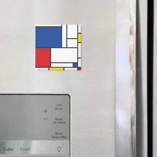 モンドリアンミニマル幾何学デスティールモダンアート マグネット (インサイチュ (冷蔵庫))