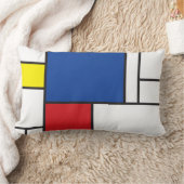 モンドリアンミニマル幾何学デスティールモダンアート ランバークッション (ブランケット)