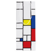 モンドリアンミニマル幾何学デスティールモダンアート ワインギフトバッグ (裏面)