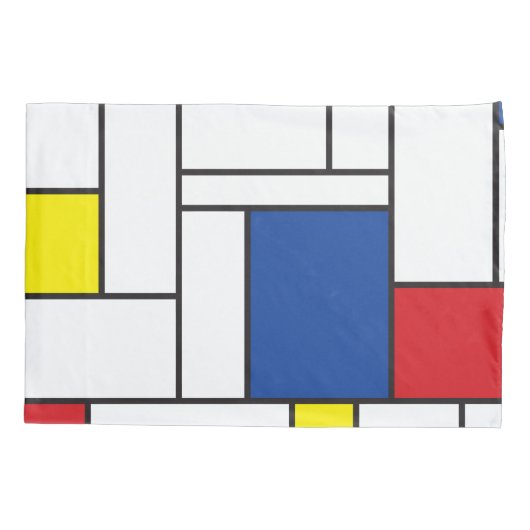 モンドリアンミニマル幾何学デスティールモダンアート 枕カバー (裏面)