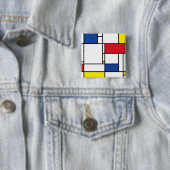 モンドリアンミニマル幾何学デスティールモダンアート 缶バッジ (インサイチュ)