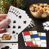 モンドリアンミニマル抽象芸術アートの原色 トランプ (インサイチュ)