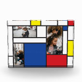 モンドリアンミニマルDe Stijl Geo モダン Art写真 フォトブロック (正面)