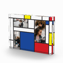 モンドリアンミニマルDe Stijl Geo モダン Art写真 フォトブロック