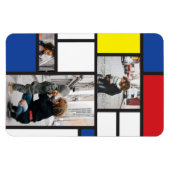 モンドリアンミニマルDe Stijl Geo モダン Art写真 マグネット (横)