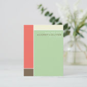 モンドリアンモダンレトロアカラフルート日付の保存 セーブザデート (スタンド正面)