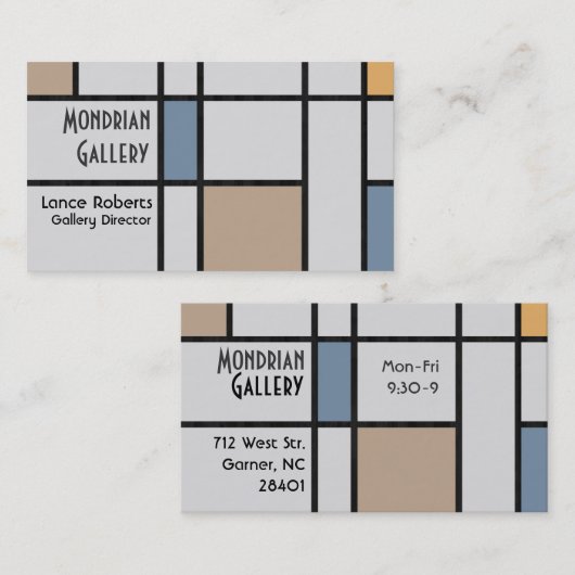 モンドリアンモダン 名刺 (正面/裏面)