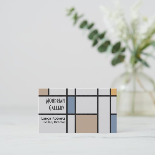 モンドリアンモダン 名刺 (スタンド正面)