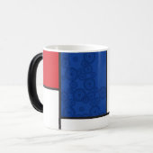 モンドリアンレトロサークルミニマリストデスティールモダンアート モーフィングマグカップ (正面左)