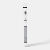 モンドリアンレトロサークルミニマリストデスティールモダンアート iPhoneケース (左側面)