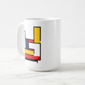モンドリアンロックハンド コーヒーマグカップ (正面左)