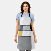 モンドリアン刺激 エプロン (着用した状態)
