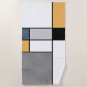 モンドリアン刺激 ビーチタオル (正面)