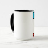 モンドリアン幸せ顔マグカップ マグカップ (正面左)