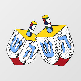 モンドリアン水玉模様ドリデルス ウィンドウサイン